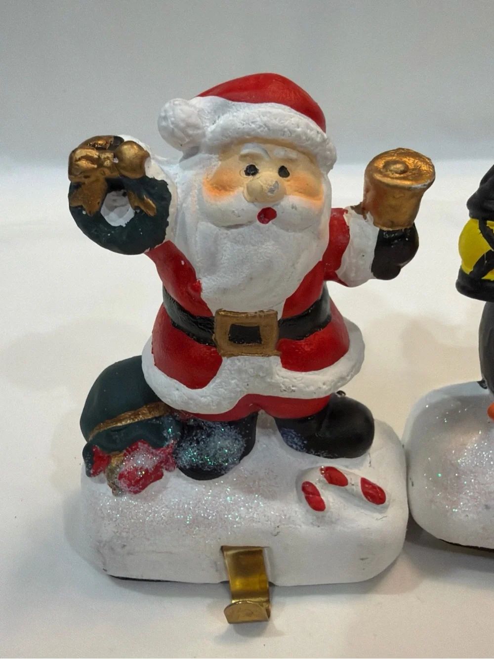 Santa and Penguin Holiday Stocking Holders - Red, White, Blue